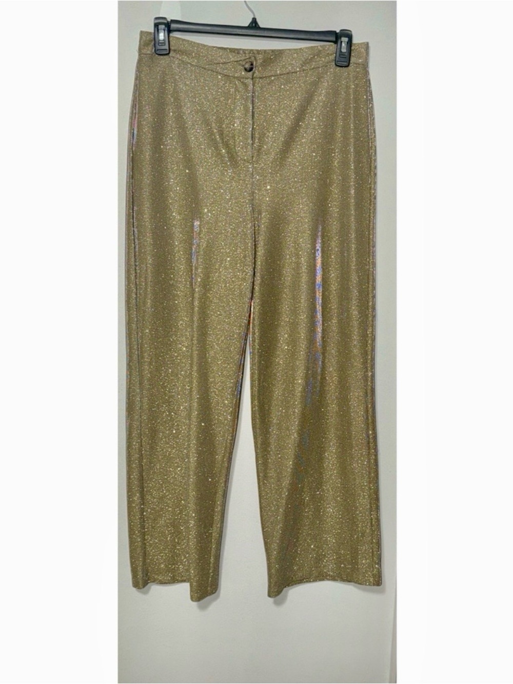 Vince Camuto Metallic Gold Wide-Leg Pants